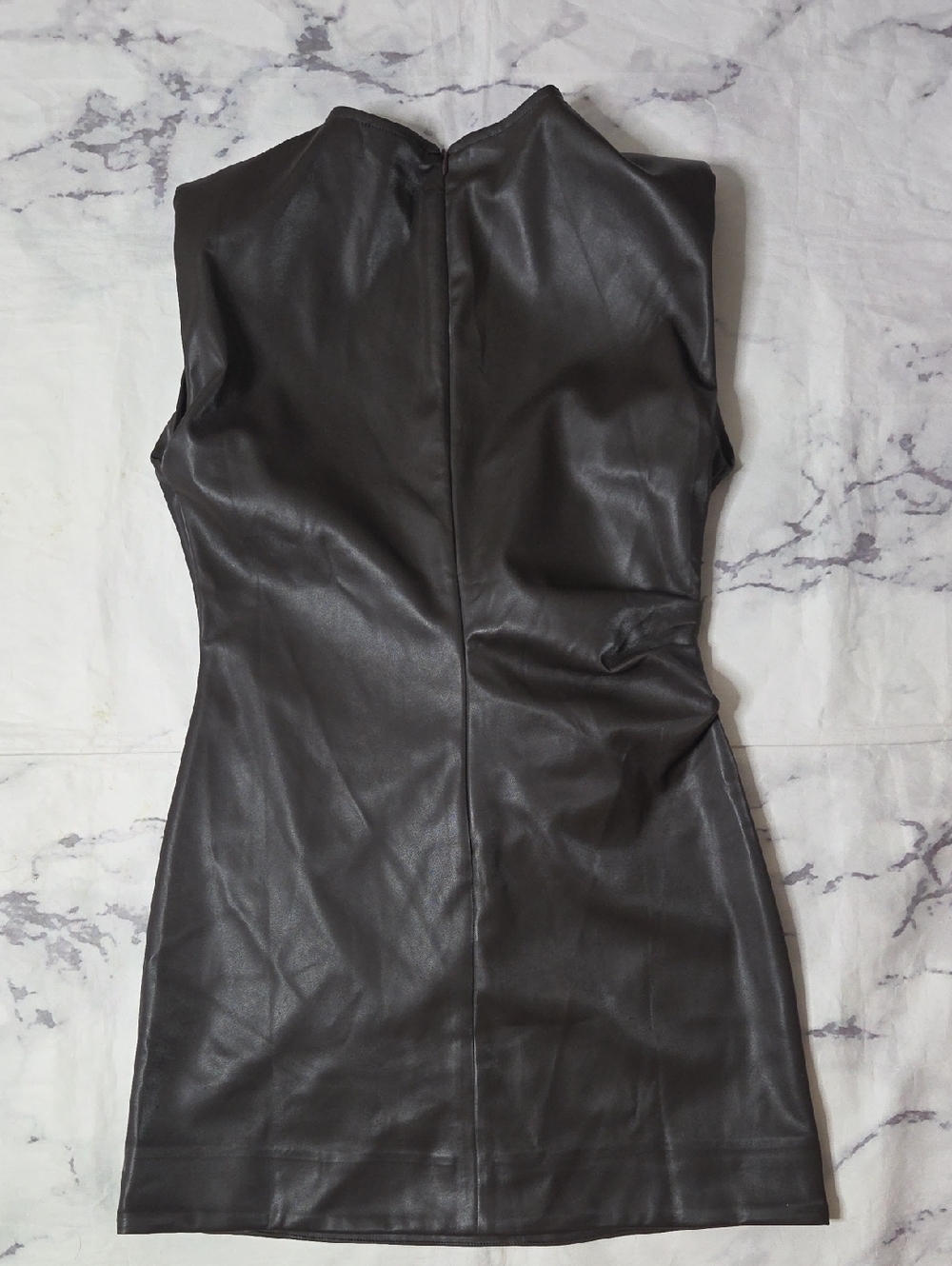 Sofie The Label Brown Faux Leather Dress - Picture 6 of 7